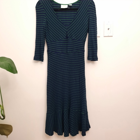 Anthropologie Maeve Flores  Striped Rayon Pullover dress - Picture 4 of 11